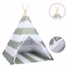 Otroški tipi šotor z vrečo peach skin črtast 120x120x150 cm