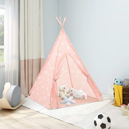 Otroški tipi šotor z vrečo poliester roza 115x115x160 cm