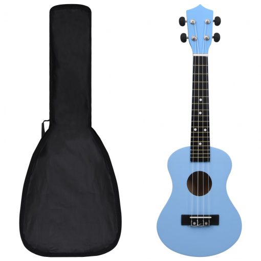 Otroški ukulele soprano s torbo baby moder 23"