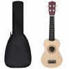 Otroški ukulele soprano s torbo svetel les 21"