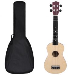 Otroški ukulele soprano s torbo svetel les 23"