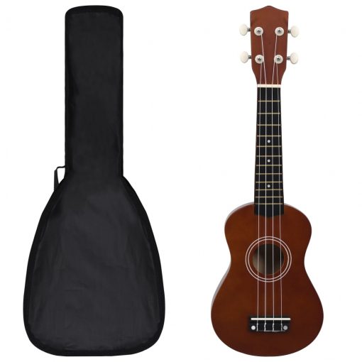 Otroški ukulele soprano s torbo temen les 21"