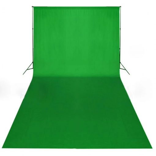 Ozadje iz bombaža zeleno 600 x 300 cm Chroma Key