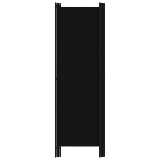 Paravan 4-delni črn 200x180 cm