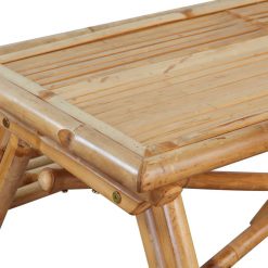 Piknik miza 120x120x78 cm bambus