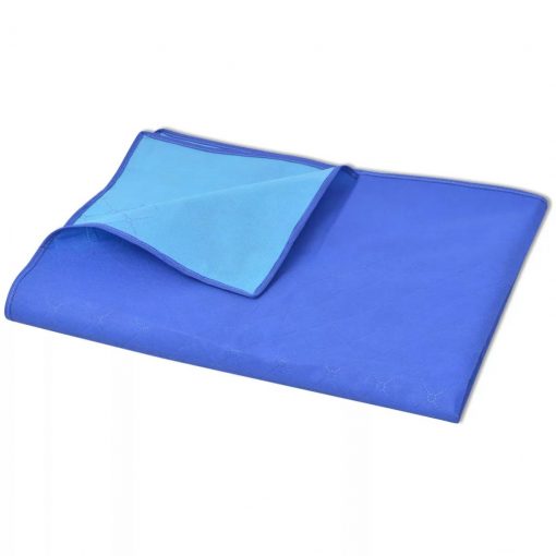 Piknik odeja modra in svetlo modra 100x150 cm