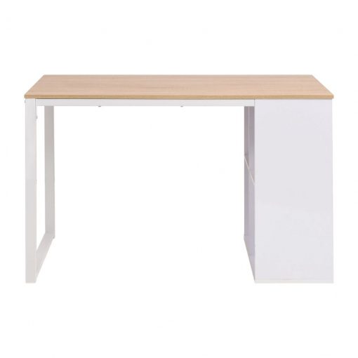 Pisalna miza 120x60x75 cm barva hrasta in bela