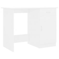 Pisalna miza bela 100x50x76 cm iverna plošča