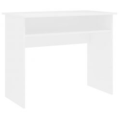 Pisalna miza bela 90x50x74 cm iverna plošča