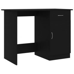 Pisalna miza črna 100x50x76 cm iverna plošča