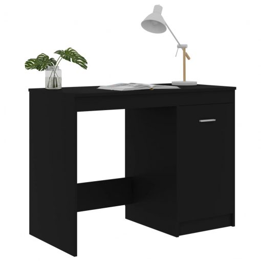 Pisalna miza črna 100x50x76 cm iverna plošča
