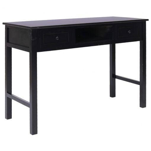 Pisalna miza črna 110x45x76 cm les