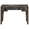 Pisalna miza črna 110x50x75 cm trden mangov les