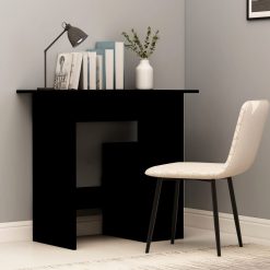 Pisalna miza črna 80x45x74 cm iverna plošča