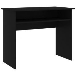 Pisalna miza črna 90x50x74 cm iverna plošča