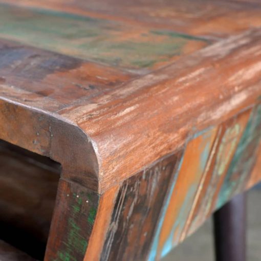 Pisalna miza predelan les z železnimi nogami
