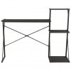Pisalna miza s polico črna 116x50x93 cm
