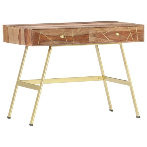 Pisalna miza s predali 100x55x75 cm trden palisander