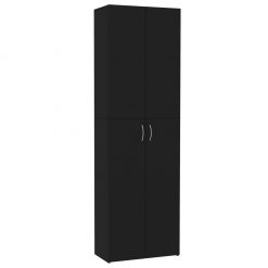 Pisarniška omara črna 60x32x190 cm iverna plošča