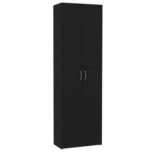 Pisarniška omara črna 60x32x190 cm iverna plošča