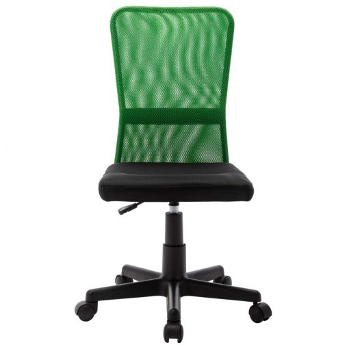 Pisarniški stol črn in zelen 44x52x100 cm mrežasto blago