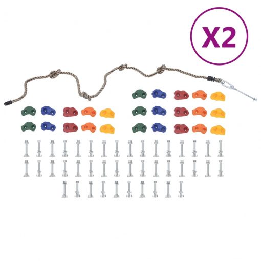 Plezalni oprimki z vrvjo 50 kosov večbarvni