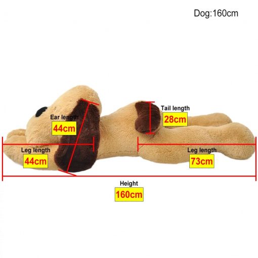 Plišasta igrača pes rjave barve 160 cm