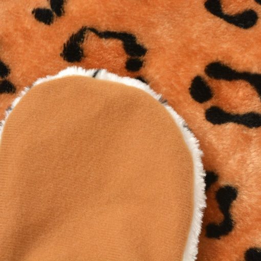 Plišasta preproga leopard 139 cm rjave barve