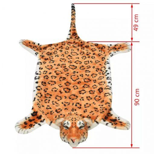 Plišasta preproga leopard 139 cm rjave barve