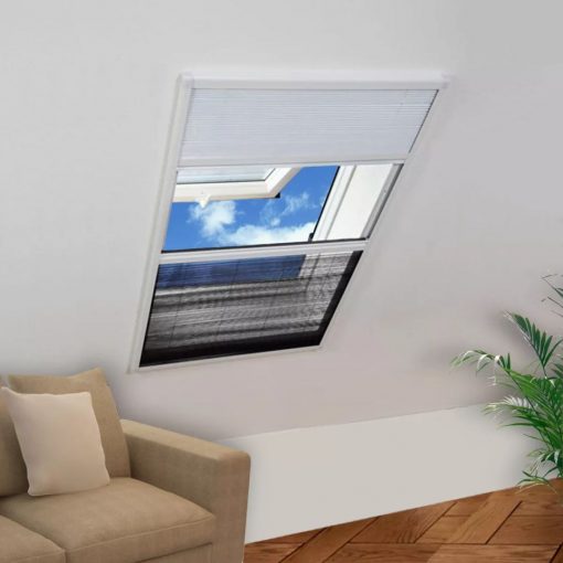 Plise komarnik za okna aluminij 60x80 cm s senčilom