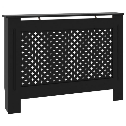 Pokrov za radiator črn 112x19x81 cm mediapan