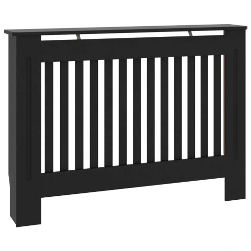 Pokrov za radiator črn 112x19x81 cm mediapan