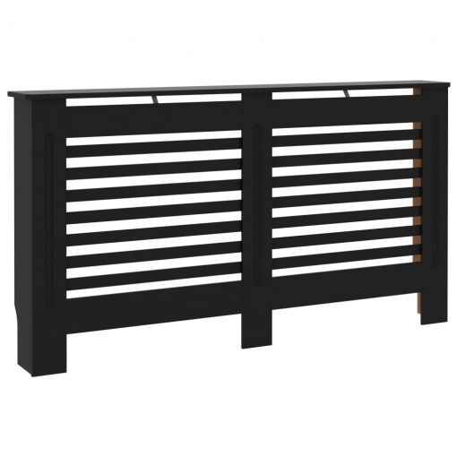 Pokrov za radiator črn 152x19x81 cm mediapan