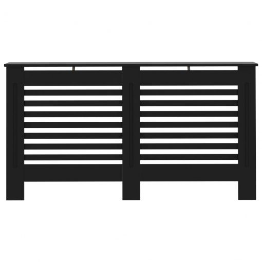 Pokrov za radiator črn 152x19x81 cm mediapan