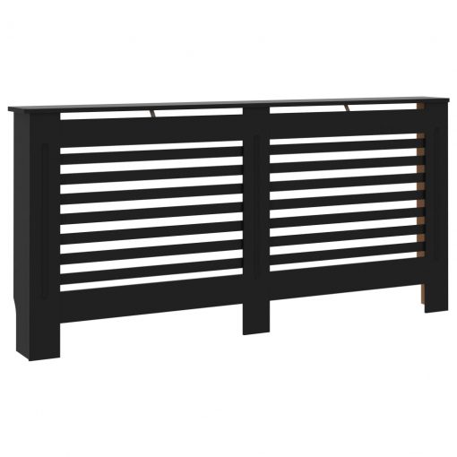 Pokrov za radiator črn 172x19x81 cm mediapan