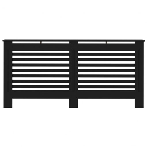 Pokrov za radiator črn 172x19x81 cm mediapan