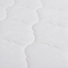 Postelja z vzmetnico iz sp. pene belo umetno usnje 180x200 cm
