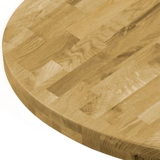 Površina za mizo trden hrastov les okrogla 44 mm 900 mm