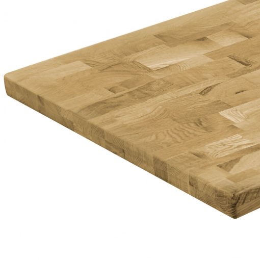 Površina za mizo trden hrastov les pravokotna 44 mm 100x60 cm