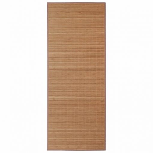 Pravokotna Preproga iz Rjavega Bambusa 80 x 300 cm
