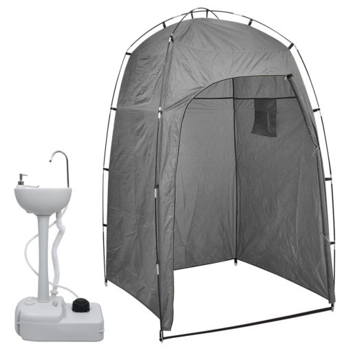 Prenosni stoječi umivalnik za kampiranje s šotorom 20 L