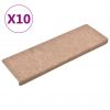 Preproge za stopnice 10 kosov rjave 65x25 cm