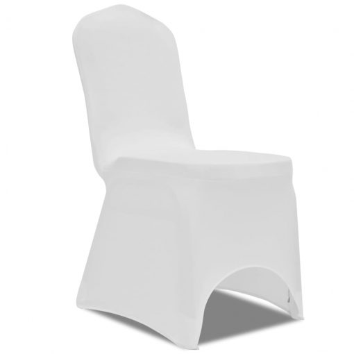 Prevleka za stol raztegljiva bela 24 kosov