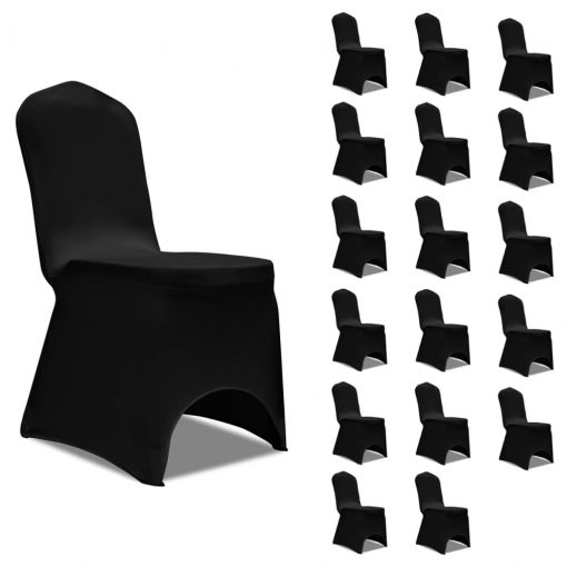 Prevleka za stol raztegljiva črna 18 kosov