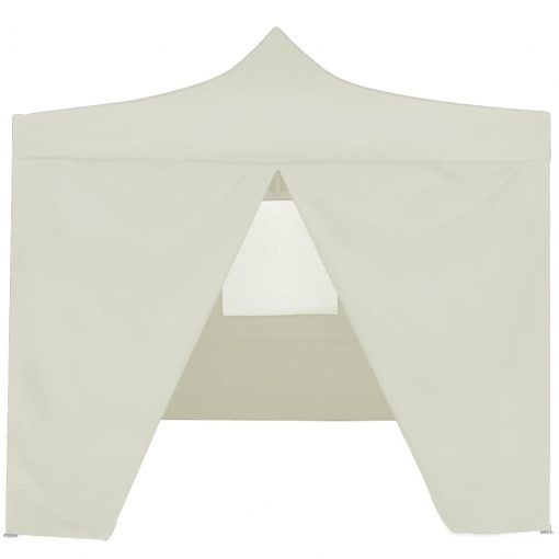 Profesionalen zložljiv vrtni šotor s 4 stranicami 2x2 m krem