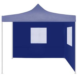 Profesionalen zložljiv vrtni šotor z 2 stranicama 2x2 m moder