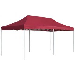 Profesionalni šotor za zabave aluminij 6x3 m vinsko rdeč