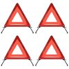 Prometni opozorilni trikotniki 4 kosi rdeči 56