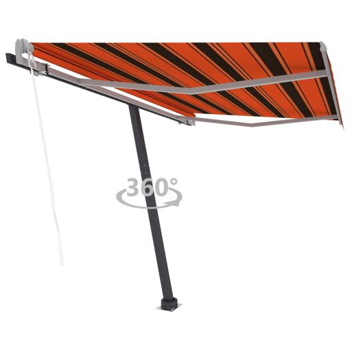 Prostostoječa avtomatska tenda 300x250 cm oranžna/rjava