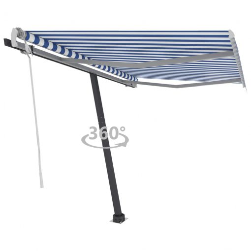 Prostostoječa ročno zložljiva tenda 300x250 cm modra/bela